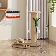 Rotating Solid Wood Cat Scratching Post and Play Station