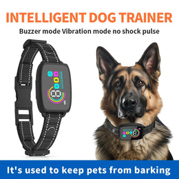 Smart Automatic Anti Barking Dog Collar with HD Digital Display IP67 Waterproof