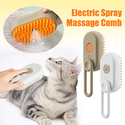 Ultimate 3-in-1 Electric Steam Grooming Brush with Massage and Spray Function for Pets