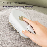 Ultimate 3-in-1 Electric Steam Grooming Brush with Massage and Spray Function for Pets