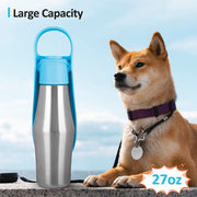 Stylish Soft Silicone Leaf Design Portable Dog Water Bottle
