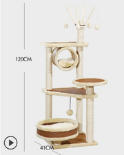 Natural Wooden Cat Litter Tree