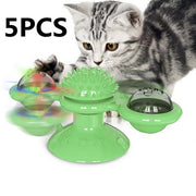 Interactive Cat Windmill Toy with Scratching Function and Luminous Balls