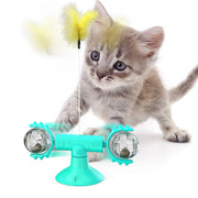 Interactive Cat Windmill Toy with Scratching Function and Luminous Balls