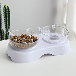 Cat Eared Dual Purpose Feeding Bowl for Water and Food