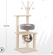 Natural Wooden Cat Litter Tree