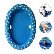 Inflatable Dog Pool Float Bed with Hammock Design for Summer Fun