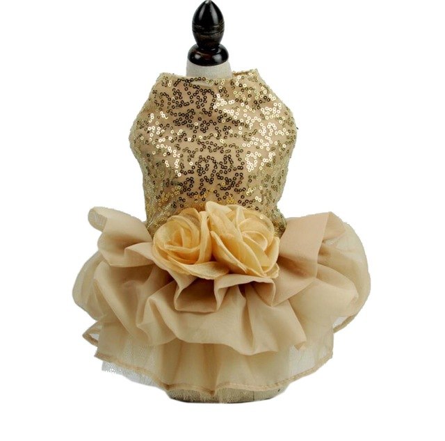 Pet dog Wedding dress Princess Cat Puppy Princess Skirt clothes Pet bride formal dress