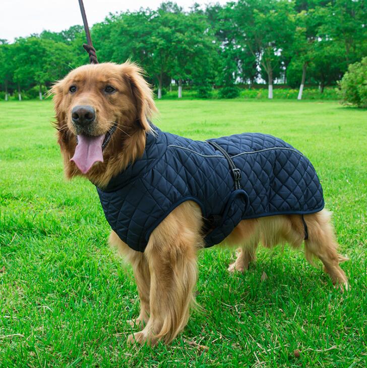 Dog Clothes Winter Thickening Warm Pet Reflective Outdoor Jacket