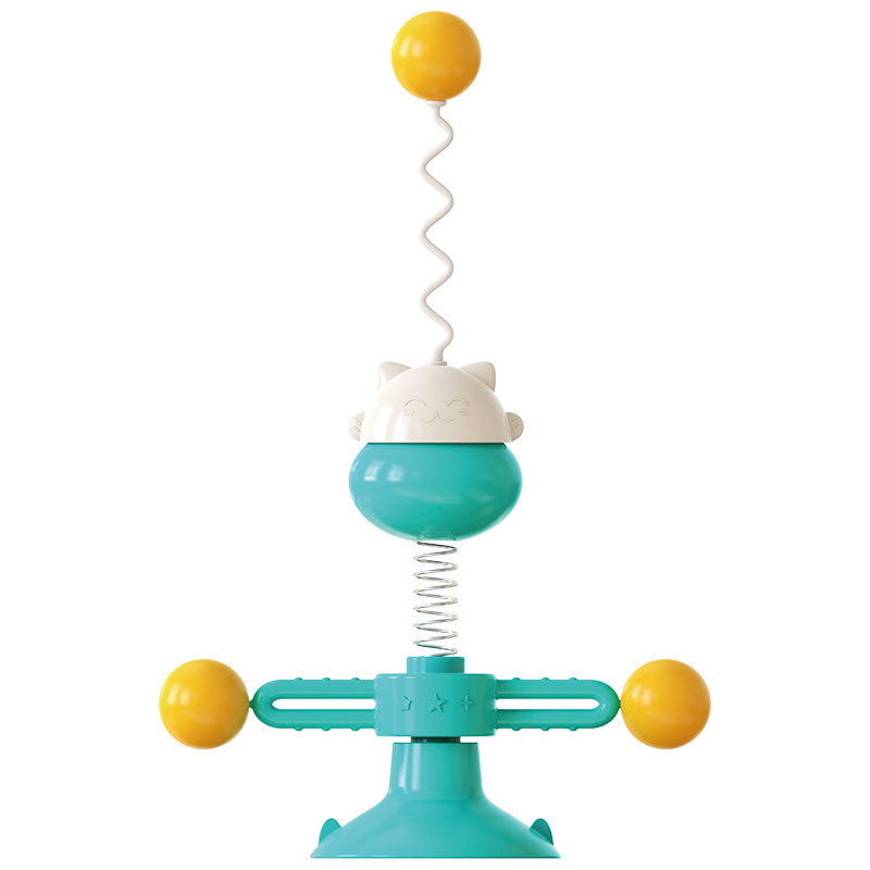 New Pet Cat Toy Spring Turntable Ball