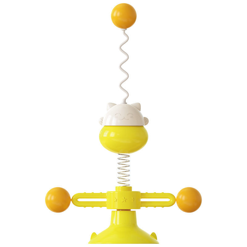 New Pet Cat Toy Spring Turntable Ball