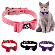 Flannelette Dog Collar with Stylish Bow Tie