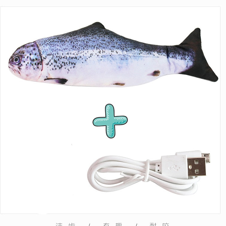 Cat USB Charger Toy Fish Interactive Realistic Electric floppy Fish Cat toy