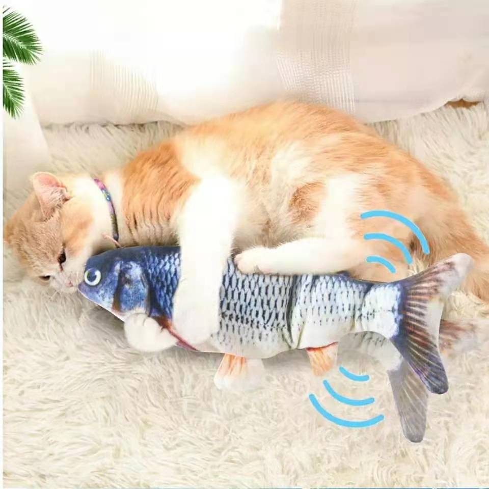 Cat USB Charger Toy Fish Interactive Realistic Electric floppy Fish Cat toy
