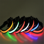 Solar-Powered LED Dog Collar with Adjustable Length and Multi-Color Lights