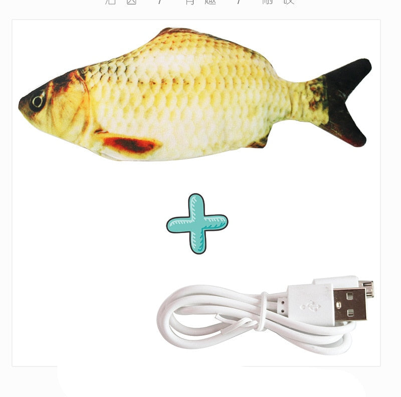 Cat USB Charger Toy Fish Interactive Realistic Electric floppy Fish Cat toy