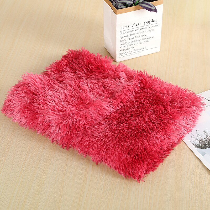 Fluffy Plush Dog Blanket Pet Sleeping Mat Cushion