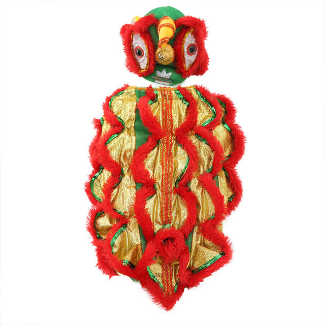 Funny Pet Cat Dog Costume Clothes Chinese Lion Dance Suit