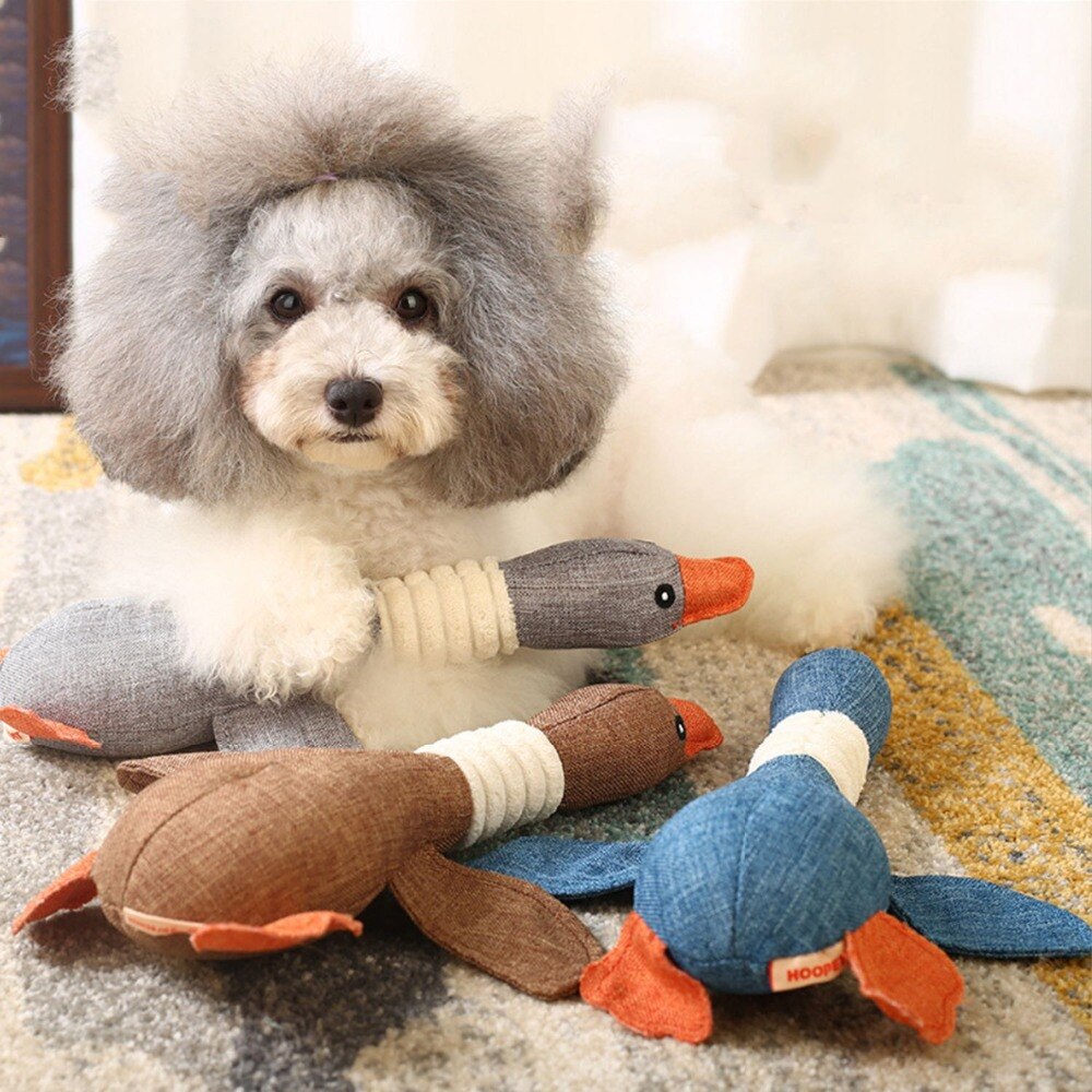 Dog Squeak Toys Wild Goose Sounds Toy Cleaning
