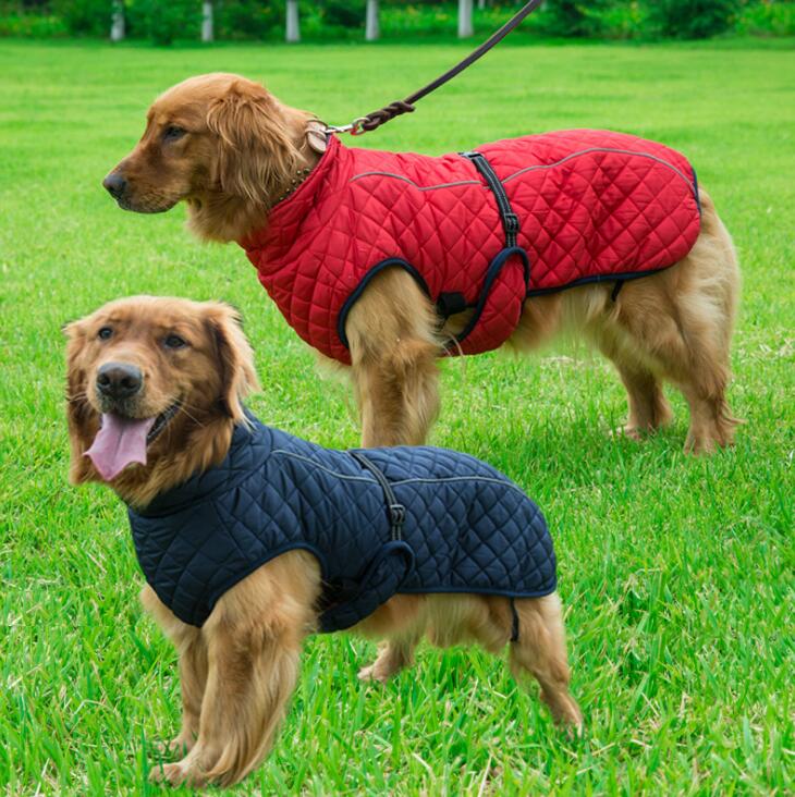 Dog Clothes Winter Thickening Warm Pet Reflective Outdoor Jacket