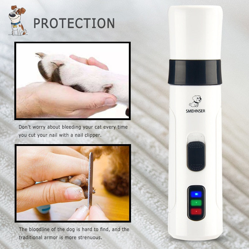 Professional Painless Electric Pet Cat Dog Nail Grinding Machine Nail Clippers