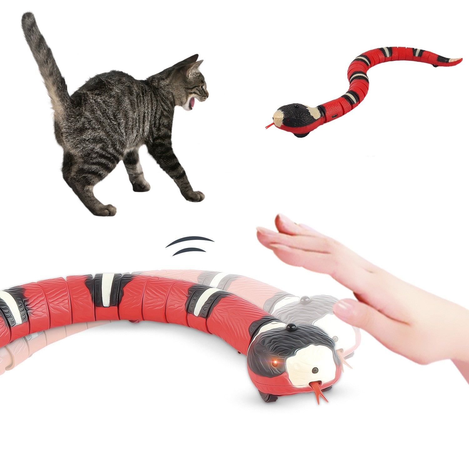 Smart Sensing Interactive Cat Toy - Automatic Electronic Snake Toy