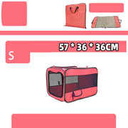 Portable Pet Travel Carrier with Secure Locking Zippers