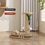 Rotating Solid Wood Cat Scratching Post and Play Station