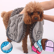 Super Absorbent Microfiber Dog & Cat Bathrobe Towel – Quick-Dry Pet Bath Towel for Dogs & Cats