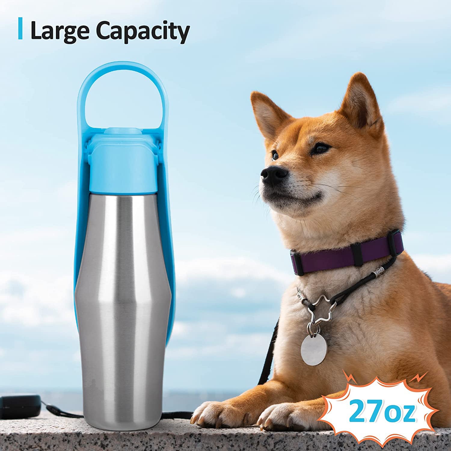 2023 New Portable Pet Dog Water Bottle Soft Silicone Leaf Design For Dog Pets Outdoor Travel Drinking Bowls Water Dispenser