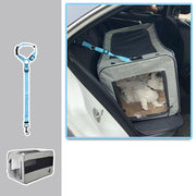 Portable Pet Travel Carrier with Secure Locking Zippers