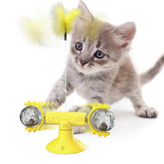 Interactive Cat Windmill Toy with Scratching Function and Luminous Balls