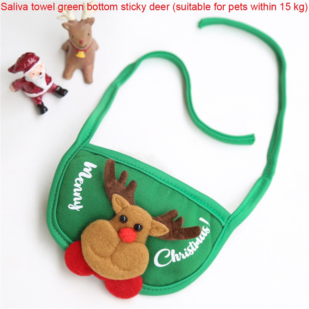 Dog Christmas Bandana Santa Hat Dog Scarf Triangle Bibs Kerchief