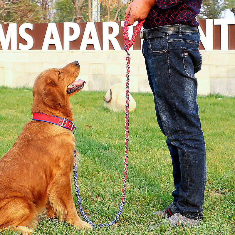 Anti-Bite Dog Chain Big Dog Traction Rope Golden Retriever Samoyed Husky