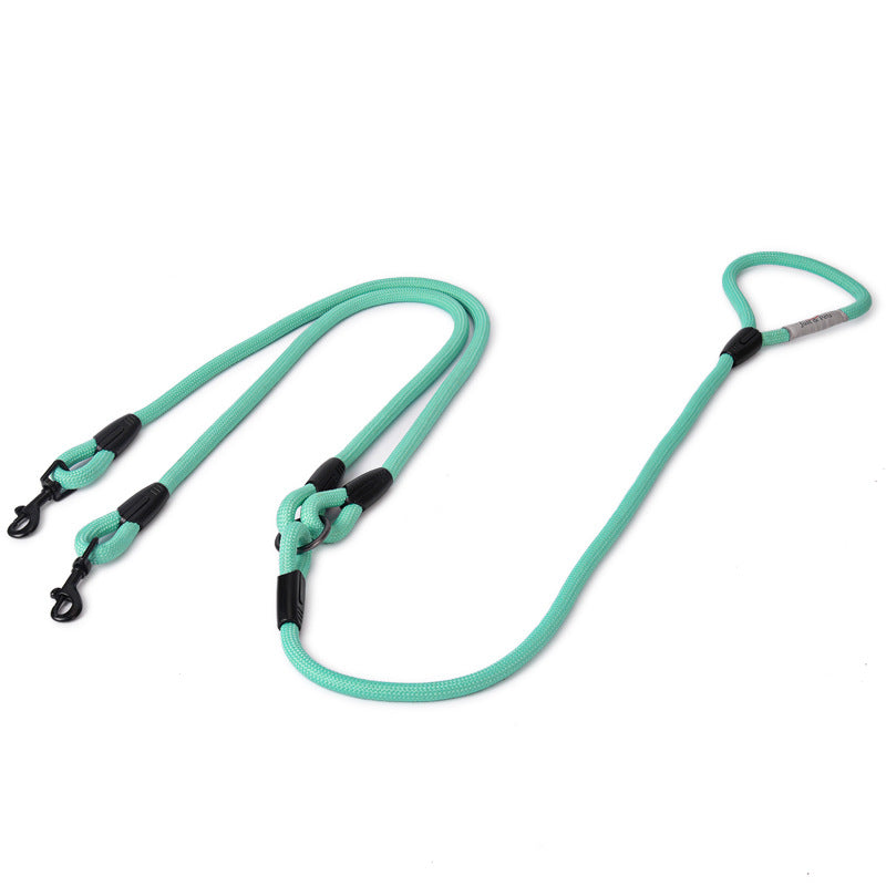 Double-Headed Dog Leash Pulls Two Dogs Pet Dog With Comfortable Hands-Free One Drag Two Dog Leash