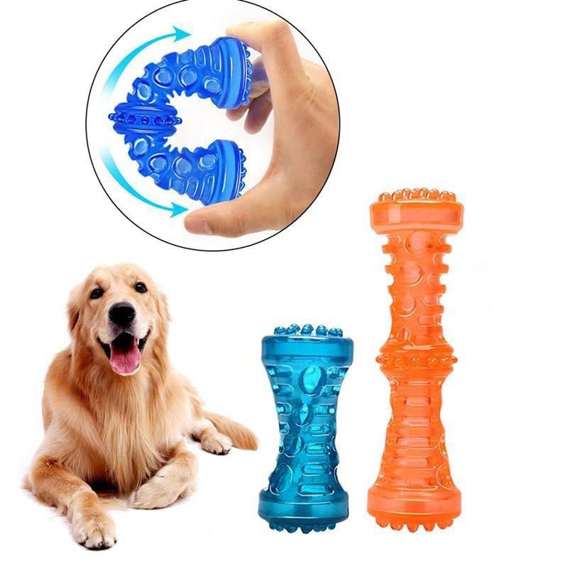 TPR Large Dog Bone Rubber Pet Toy Sound Strong Bite-Resistant Pets Toothbrush Toys