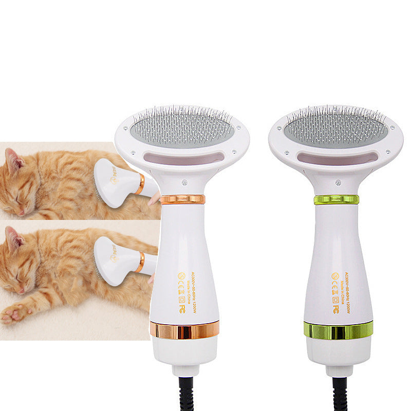 Two-In-One Pet Hot Air Comb Pet Hair Dryer Blowing Hair Cleaning Cat And Dog Pet Hair Comb Pet Brush Comb