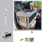 Portable Pet Travel Carrier with Secure Locking Zippers