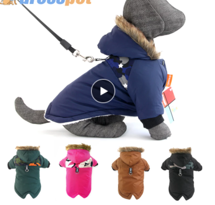 Dog Autumn And Winter Clothes Pet Vest Hoodie