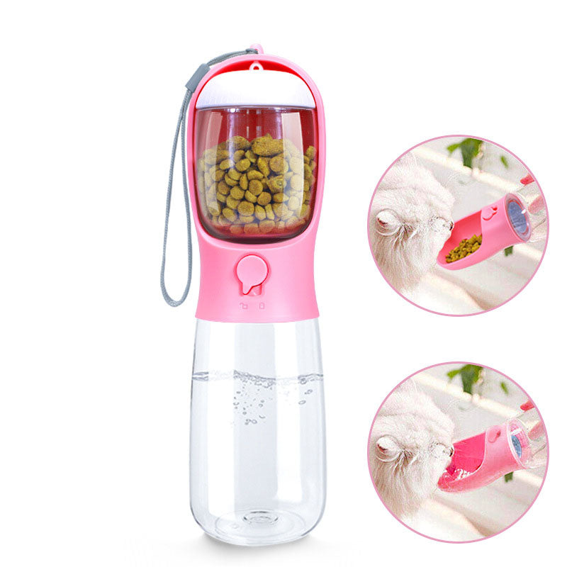 Pet dual-use cup pet accompanying cat and dog outdoor portable water bottle