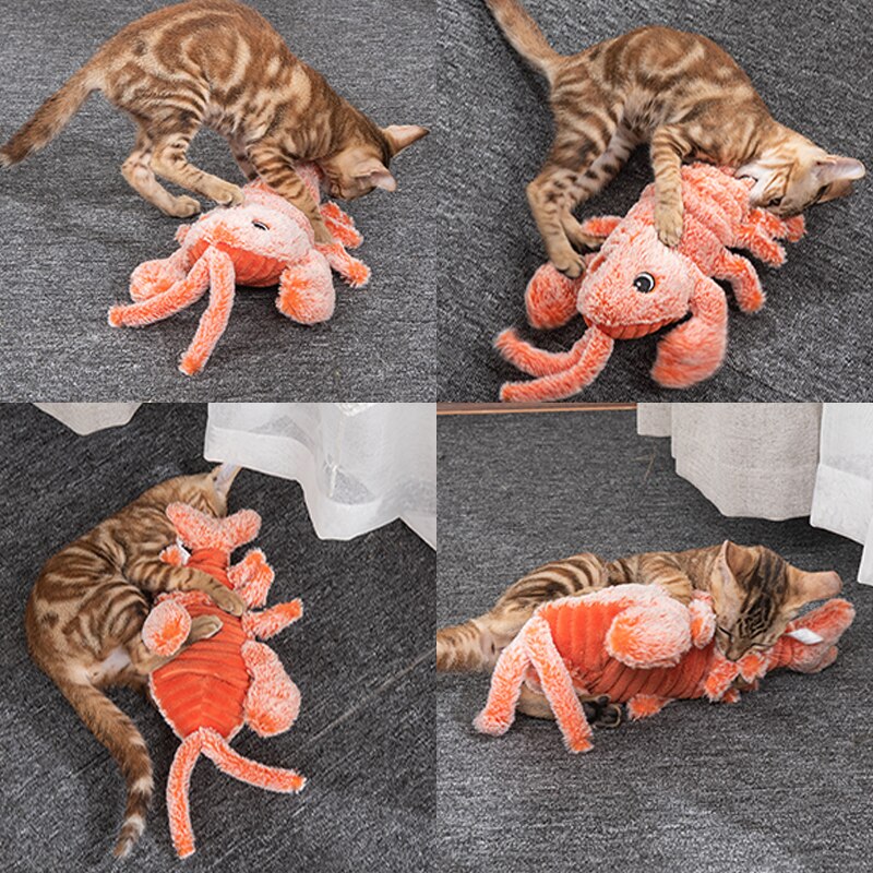 USB Pet Cat Toys  Floppy Lobster Interactive Cat Toy