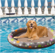Inflatable Dog Pool Float Bed with Hammock Design for Summer Fun