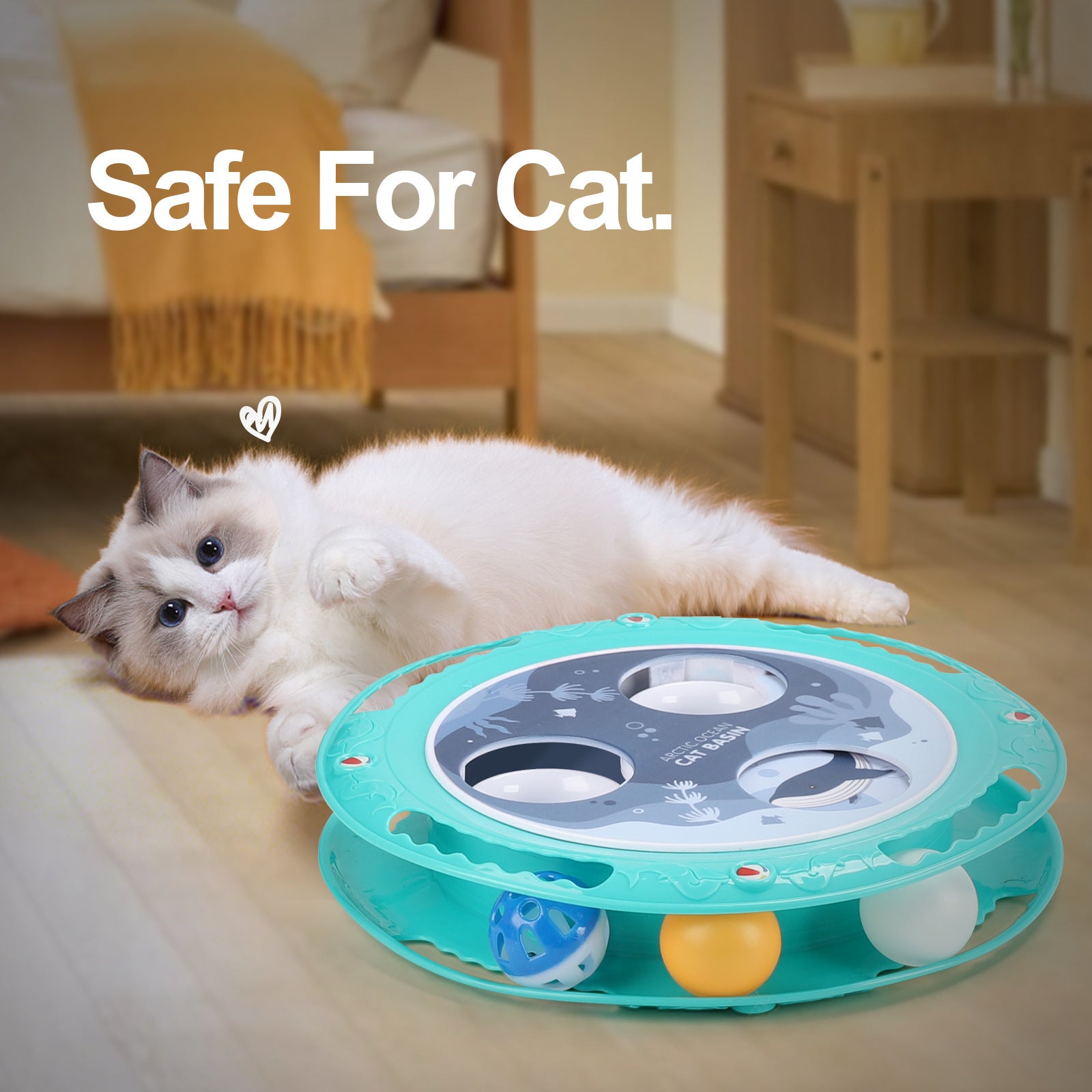 New Interactive Toy 360 Degree Rotation Non-Slip Cat Turntable Toy
