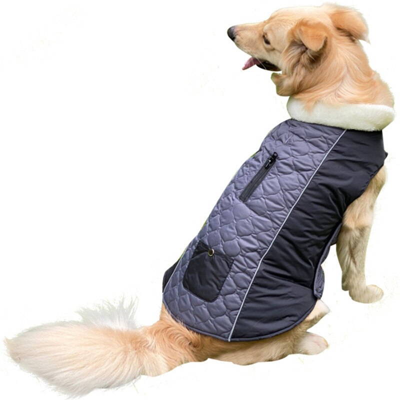 Pocket Autumn and Winter Pet Clothes Cotton Coat Double-sided