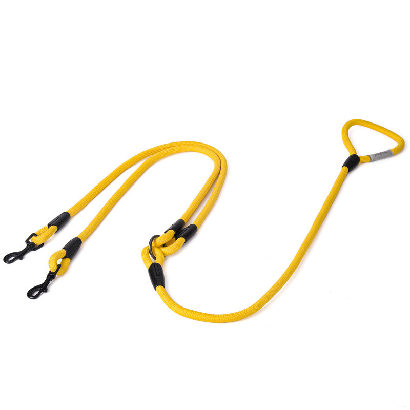 Double-Headed Dog Leash Pulls Two Dogs Pet Dog With Comfortable Hands-Free One Drag Two Dog Leash