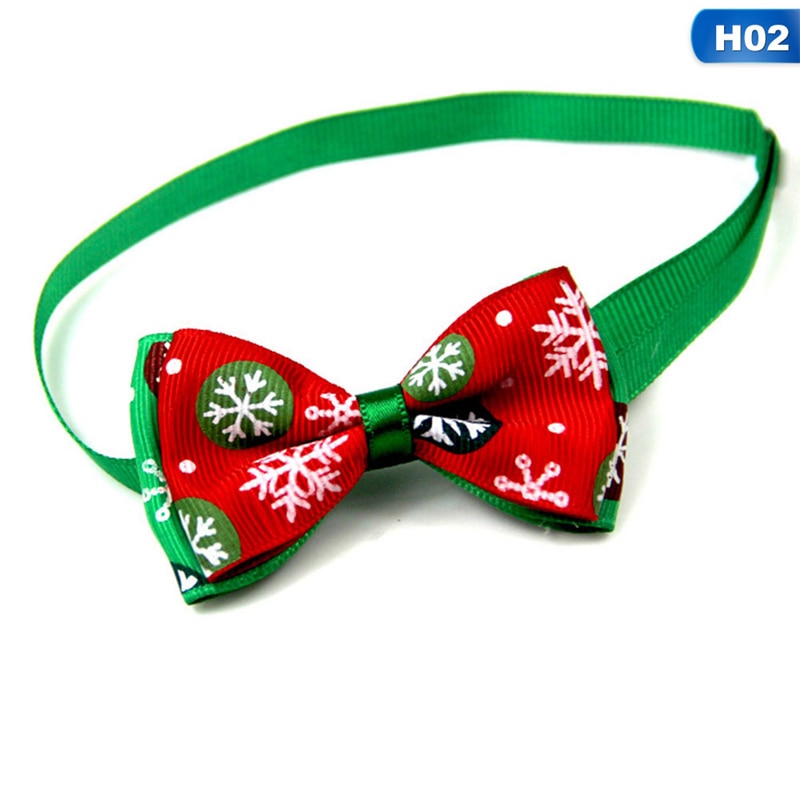 Christmas Holiday Pet Cat Dog Collar Bow Tie Adjustable Neck Strap