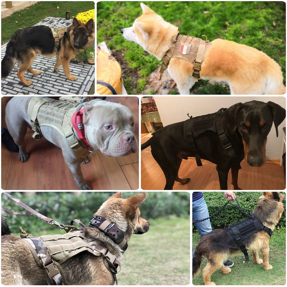 Military Tactical Dog Harness German Shepherd Pet Dog Vest With Handle