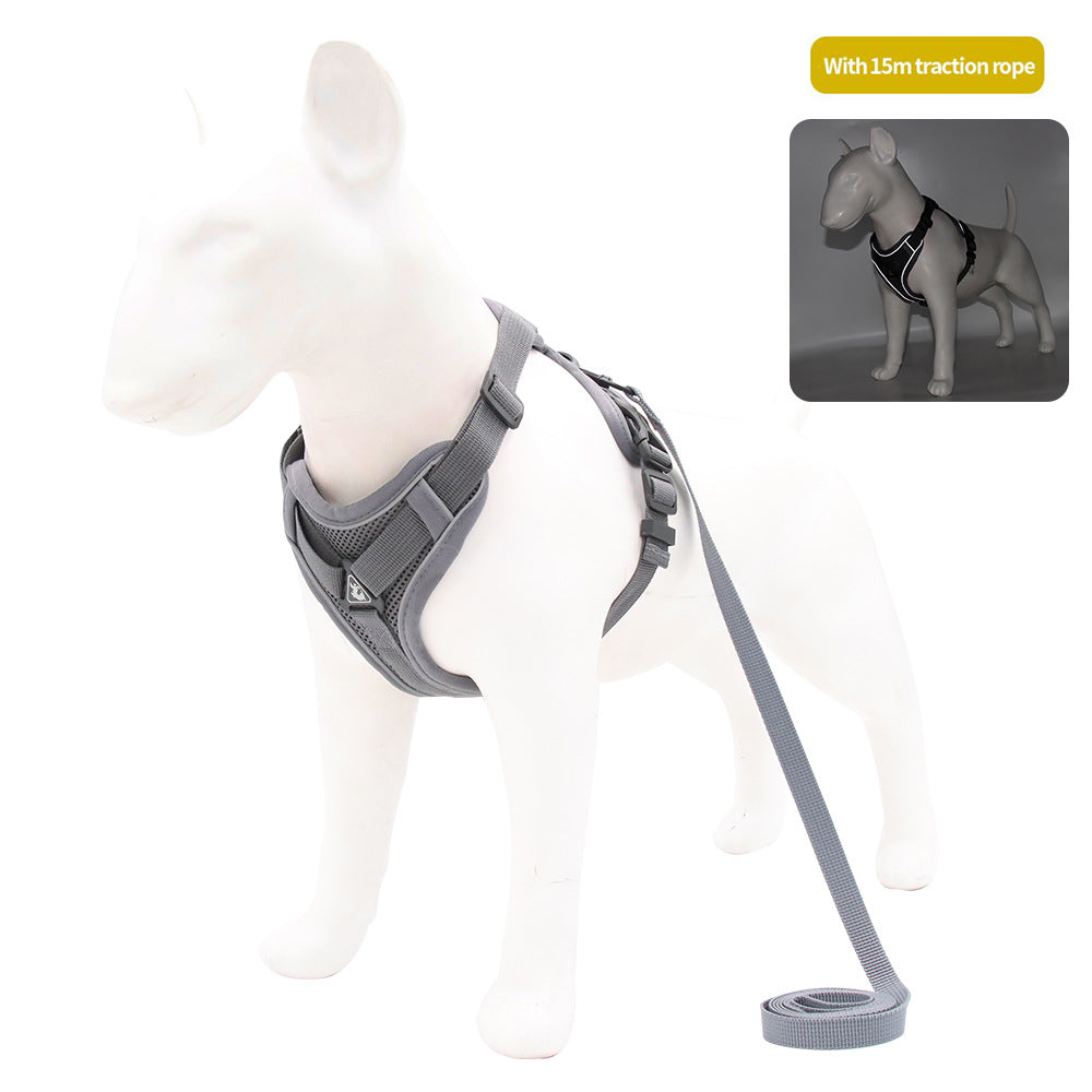 Pet Leash Reflective Breathable Dog Harness Vest-Style Pet Harness