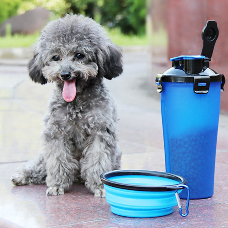 Portable Dogs Cats Feeder & Water Bottle