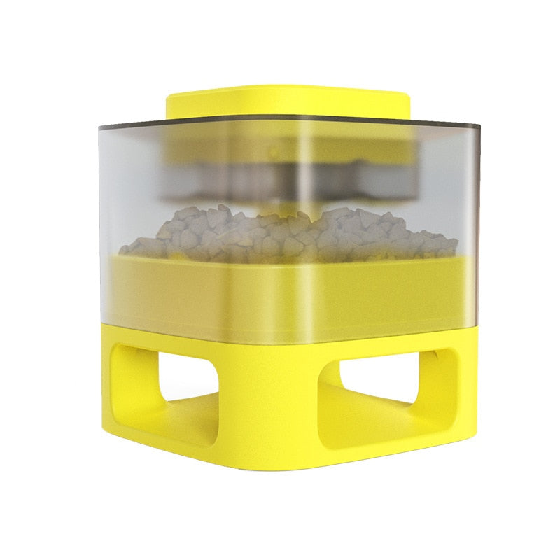 Dog Food Dispenser Interactive Button Trigger Dog Puzzle Treat Dispensing